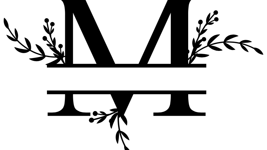 Split Floral Monograms (A-M)