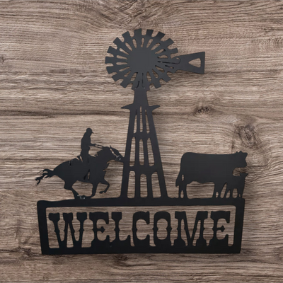 Welcome Sign Windmill