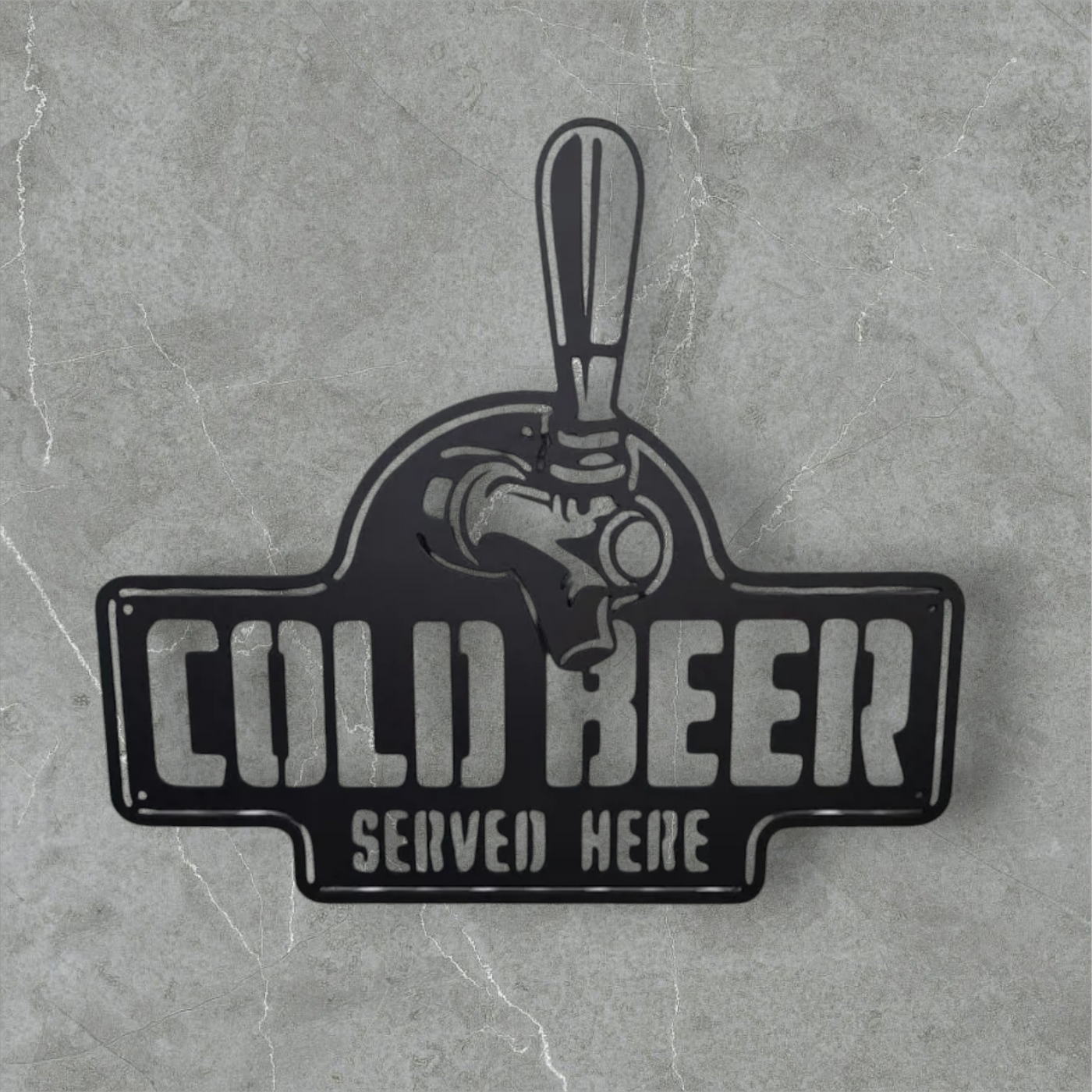 Ice Cold Beer Tap Metal Sign