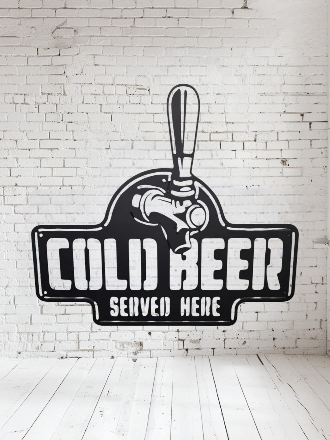 Ice Cold Beer Tap Metal Sign