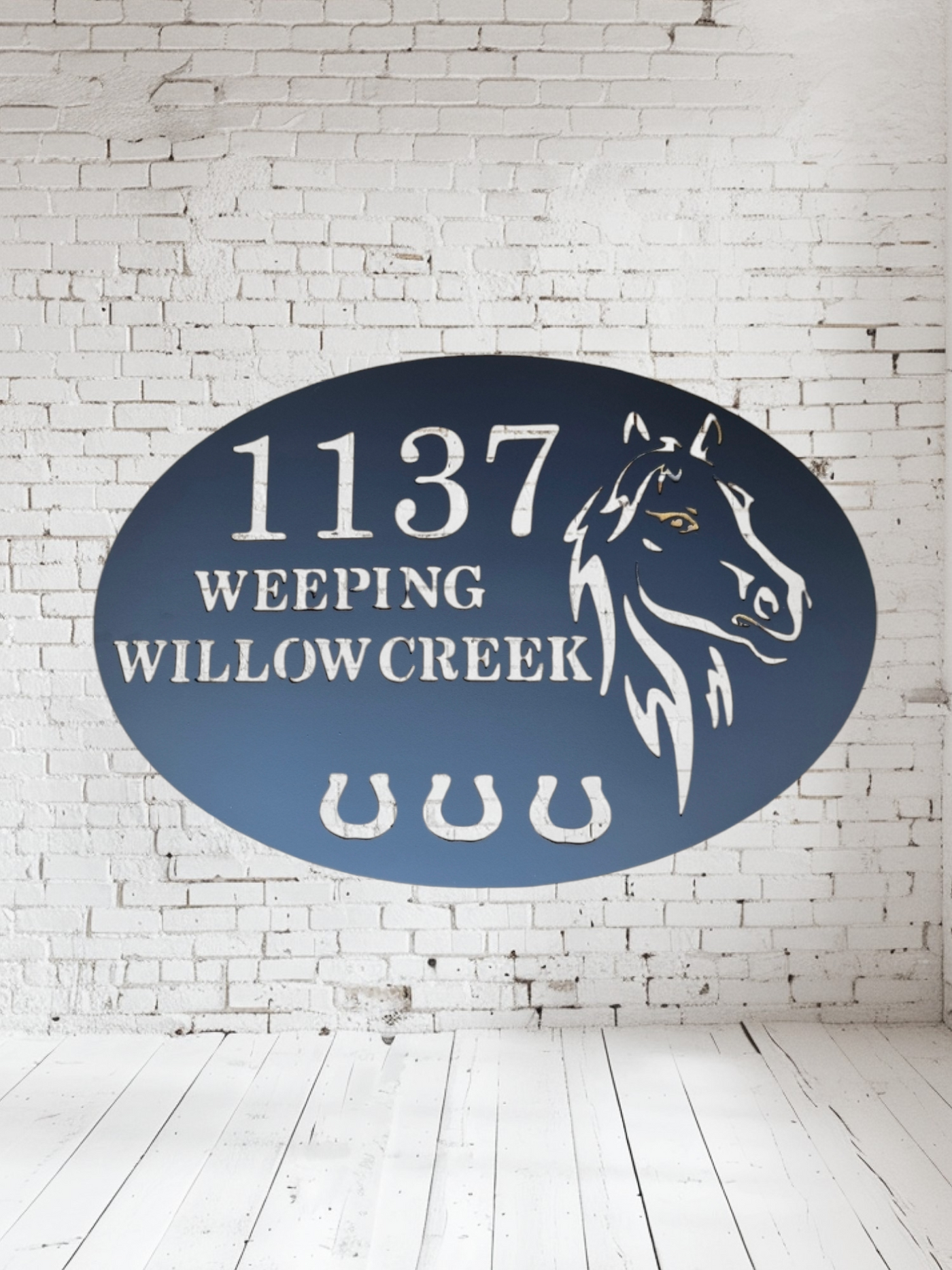 Horse Head Property Address Sign