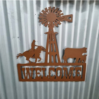 Welcome Sign Windmill