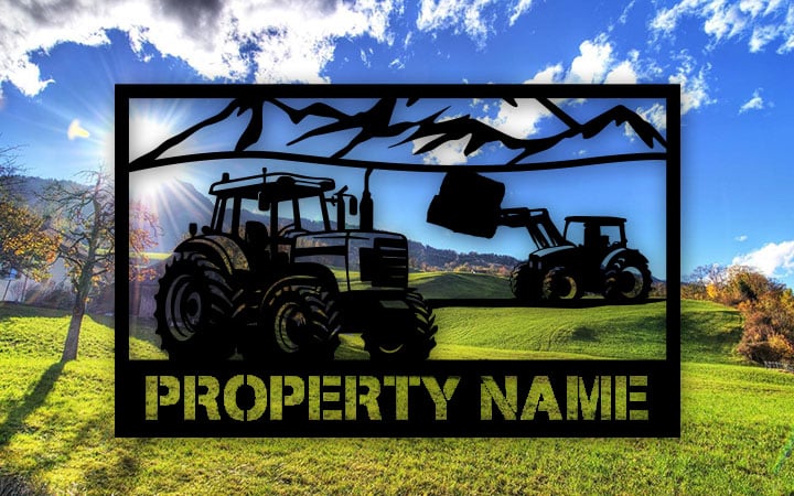 Twin Tractors Property Sign