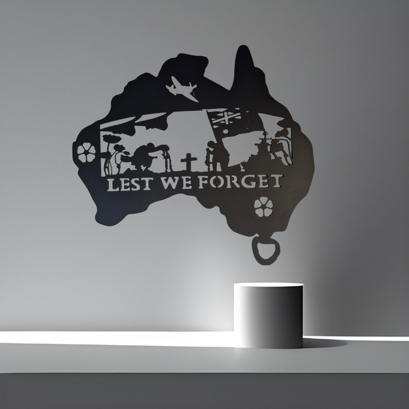 Aussie Flag Lest We Forget Sign