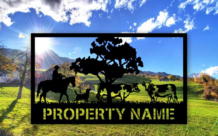 Round Em Up Property Sign